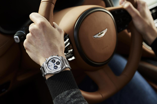 إعلان دار Girard-Perregaux كشريك الساعة الرسمية لشركة Aston Martin