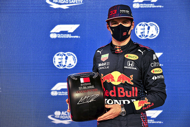 FORMULA 1 GULF AIR BAHRAIN GRAND PRIX 2021: P ZERO RED SOFT C4 DELIVERS FOURTH CAREER POLE FOR VERSTAPPEN