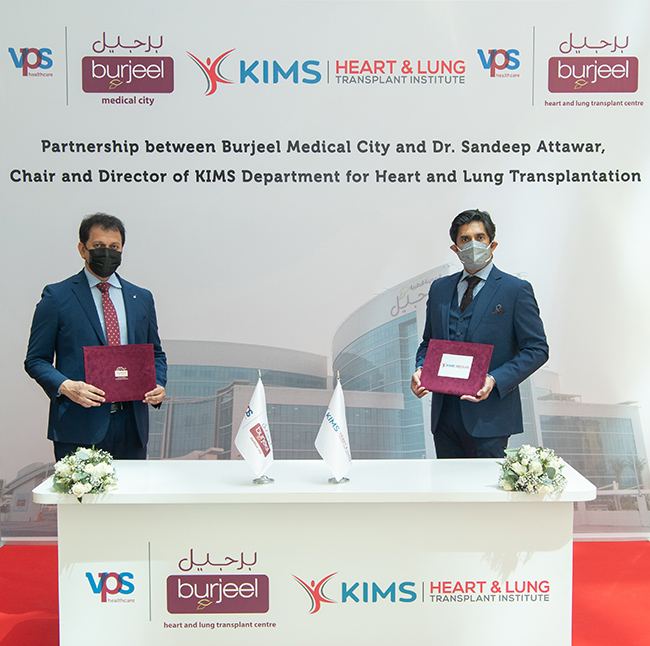 Burjeel Medical City and Dr. Sandeep Attawar of KIMS Hospital in partnership to provide Heart & Lung Transplant services in Abu Dhabi