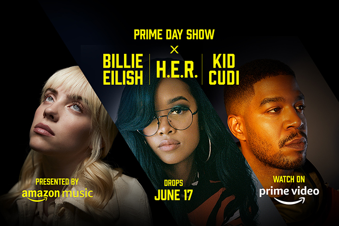 AMAZON REVEALS OFFICIAL TRAILER FOR THE PRIME DAY SHOW, FEATURING BILLIE EILISH, H.E.R., AND KID CUDI