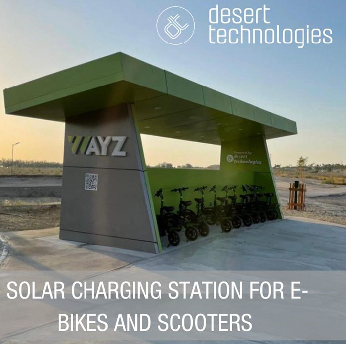 Desert Technologies initiates the first solar-powered charging station for electric scooters and E-bikes in Saudi Arabia