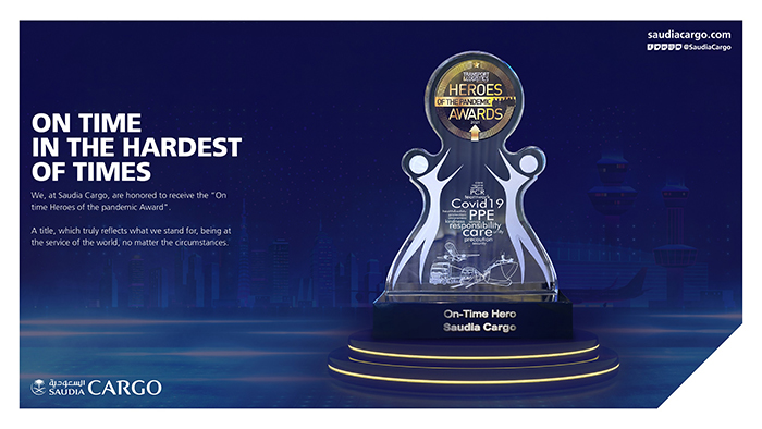 Saudia Cargo honored with On-Time Hero Award