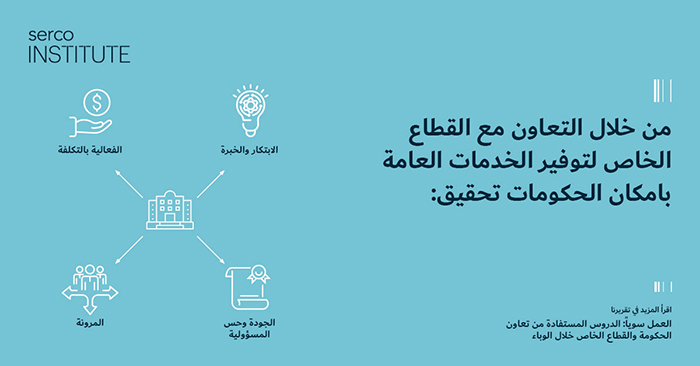 معهد سيركو: التعاون بين الحكومة والقطاع الخاص لتخطي الأزمة الصحية العالمية كنموذج لتحسين الخدمات