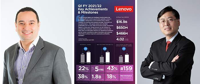 Lenovo delivers record first quarter 2021/22