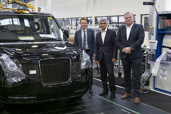 LEVC HOSTS MAYOR OF LONDON SADIQ KHAN AND MAYOR OF THE WEST MIDLANDS ANDY STREET ON VISIT TO LEVC FACTORY