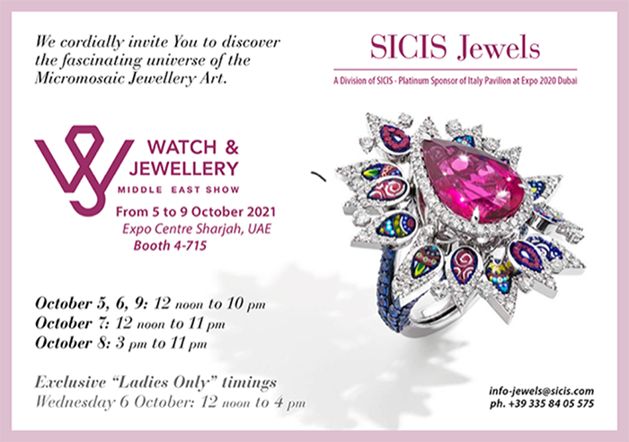 SICIS Jewels presents at Watch & Jewellery Middle East Show in Sharjah