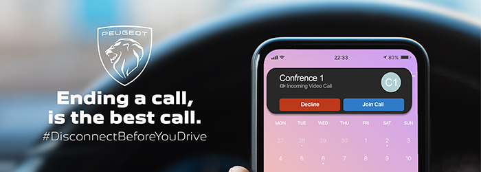 «بيجو» تطلق حملة «اقطع الاتصال قبل القيادة» (Disconnect Before You Drive) في سعي منها لتعزيز السلامة على الطرق