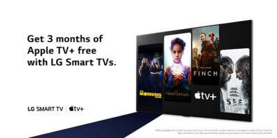 «إل جي» تقدّم لعملائها خدمة APPLE TV+ مجاناً لمدة ثلاثة أشهر «إل جي» تقدّم لعملائها خدمة APPLE TV+ مجاناً لمدة ثلاثة أشهر