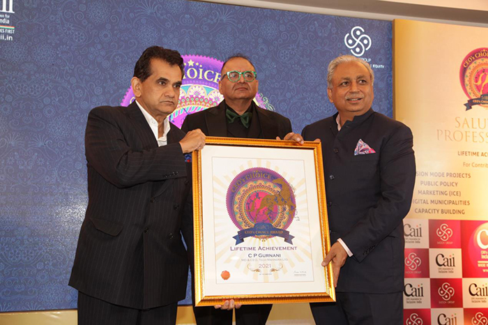 CP Gurnani,MD & CEO,Tech Mahindra Conferred SKOCH-CAII CEO’s Choice ‘Lifetime Achievement Award’2021