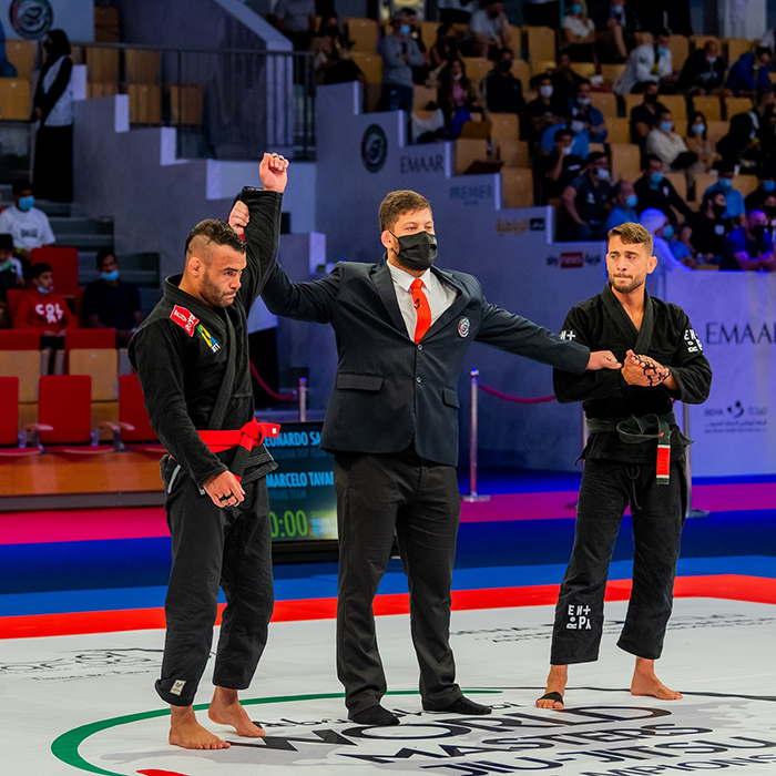 Brazil president Bolsonaro and legend of the mat Renzo Gracie attend 13th Abu Dhabi World Professional Jiu-Jitsu Championship