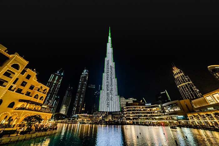 Dubai’s Burj Khalifa lights up for the 13th Abu Dhabi World Professional Jiu-Jitsu Championship