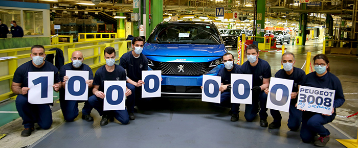 مركبة «بيجو 3008» الرقم مليون تخرج عن خطوط الإنتاج في مصنع سوشو