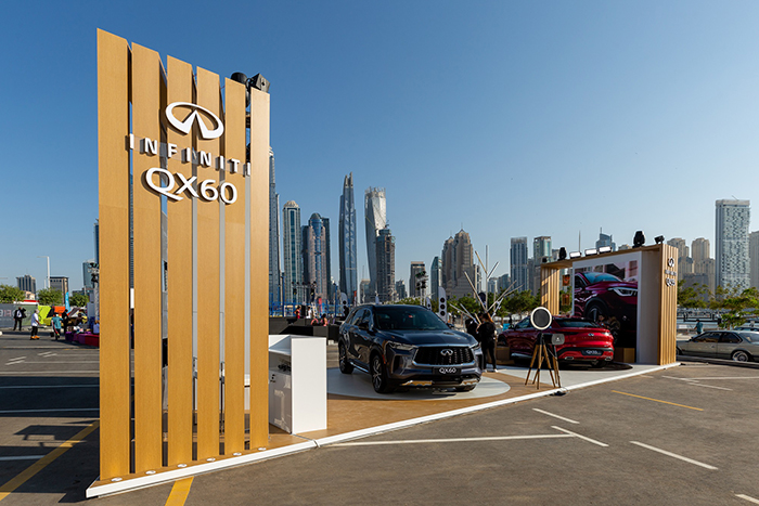 إنفينيتي تعرض أحدث سياراتها الرياضية متعددة الاستعمالات في معرض نو فلتر دبي