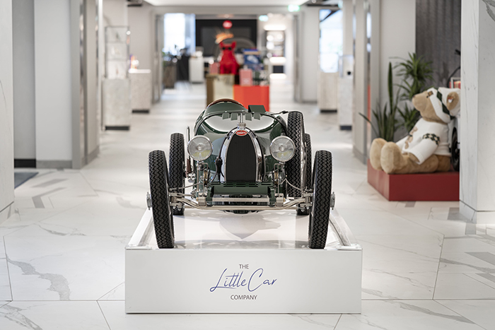 Bugatti Baby II takes luxury shopping at Harrods to another level