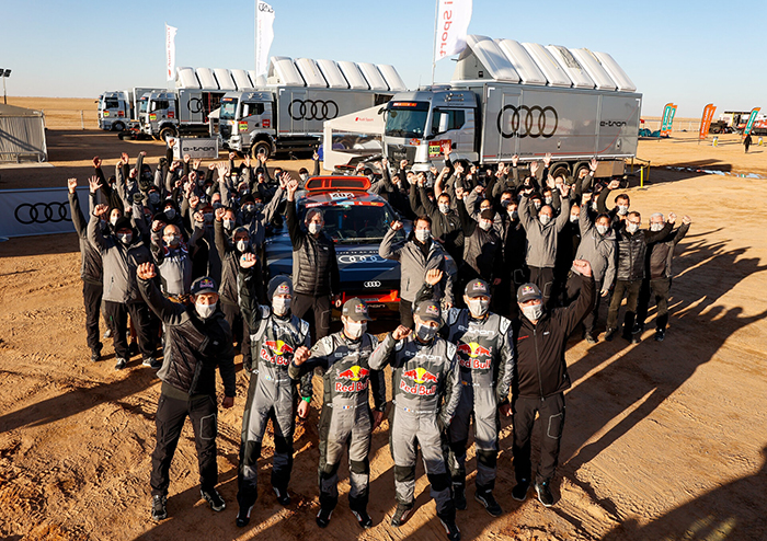 Audi’s RS Q e-tron makes history as first electric vehicle to win at the Dakar Rally in Saudi Arabia