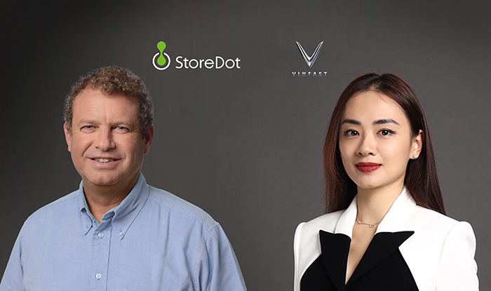 STOREDOT ANNOUNCES LATEST FUNDING ROUND LED BY VINFAST, PLANS TO MANUFACTURE EXTREME FAST CHARGE BATTERY CELLS AT SCALE BY 2024