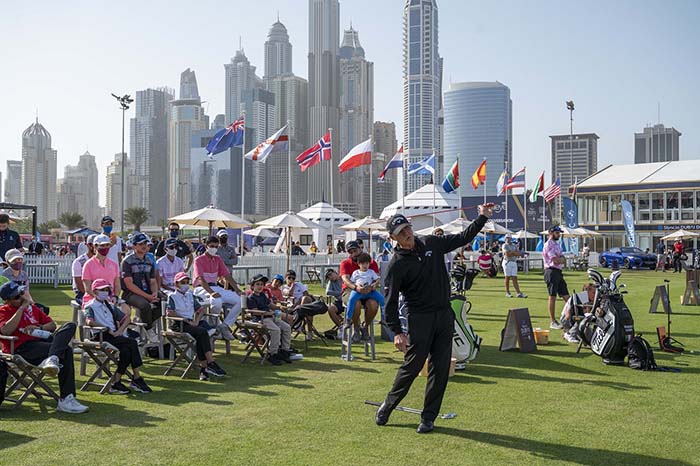 Grassroot Gains: Next generation of local talent take swing at special Emirates Golf Federation clinic during Slync.io Dubai Desert Classic