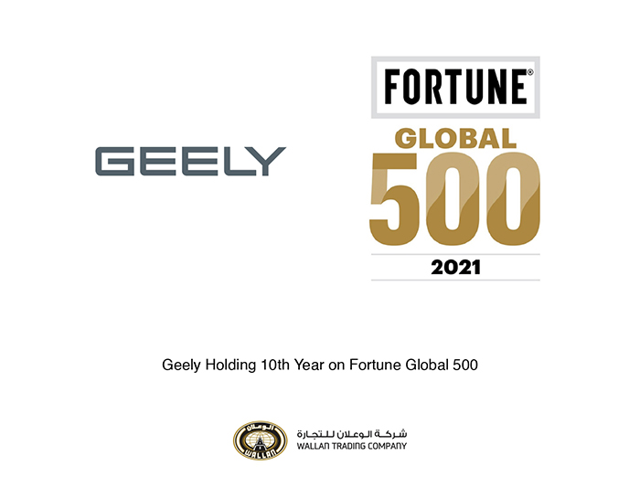 Geely Holding 10th Year on Fortune Global 500