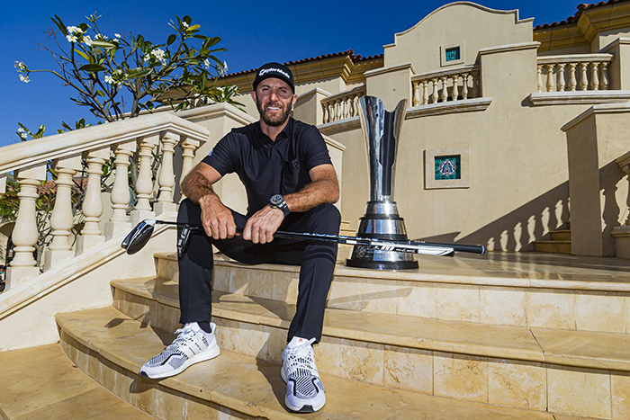 US superstar golfer Dustin Johnson donates clubs used to win debut Saudi International to host course Royal Greens