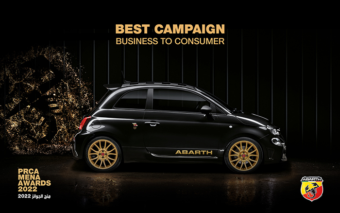 Abarth Middle East Campaign with Gambit Communications Wins Gold at 2022 PRCA MENA Regional Awards