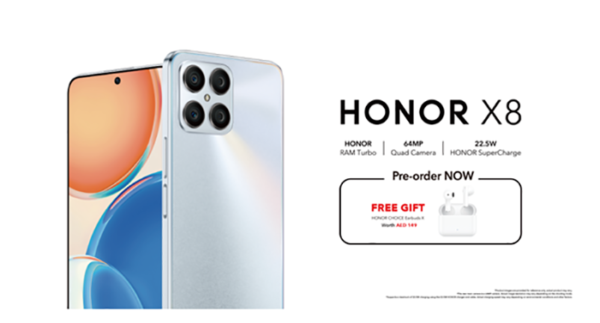 HONOR تطلق هاتف HONOR X8 الذي يمتاز بتقنية RAM Turbo الذكية والتصميم الرائع HONOR تطلق هاتف HONOR X8 الذي يمتاز بتقنية RAM Turbo الذكية والتصميم الرائع