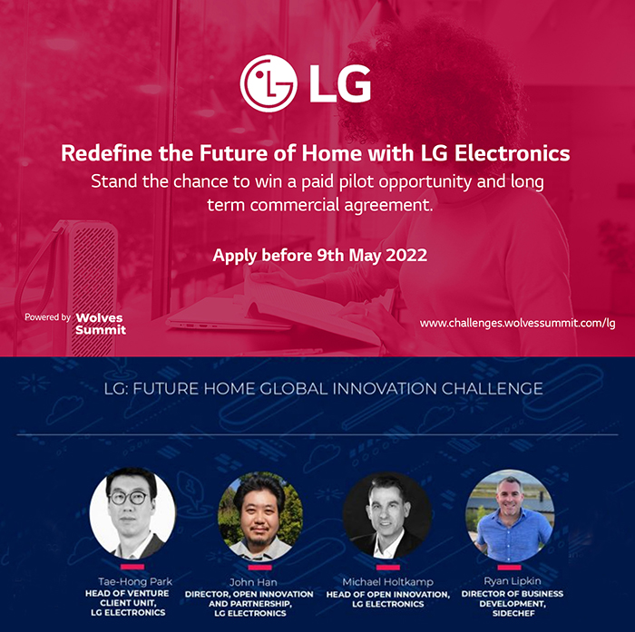 LG INTRODUCES ‘FUTURE HOME GLOBAL INNOVATION CHALLENGE’ AT ALPHA WOLVES SUMMIT