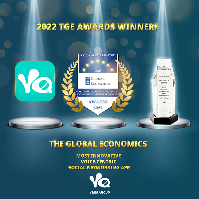 Yalla Group wins two awards at the highly coveted The Global Economics Awards 2022
