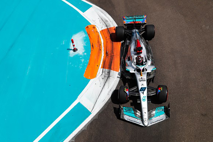 The on-track action gets under way with Mercedes fastest in practice for the Formula 1® Crypto.com Miami Grand Prix