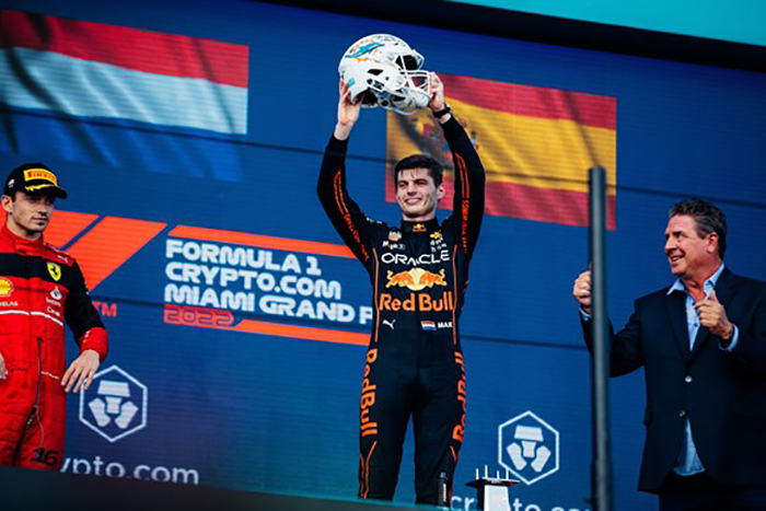 Max Verstappen beats Charles Leclerc in thrilling fight to win first-ever Formula 1® Crypto.com Miami Grand Prix