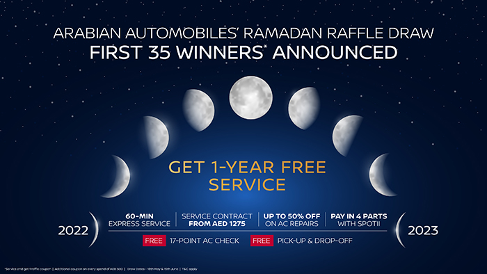 35 winners of Arabian Automobiles Ramadan Campaign’s first raffle draw announced