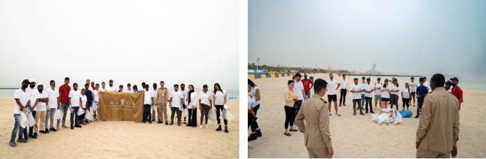 Rixos Premium Dubai in Partnership with Dubai Municipality Clean up Kite Beach