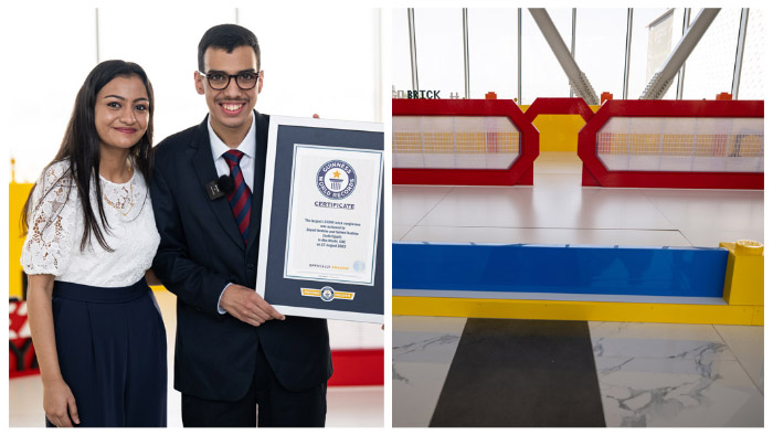 Legally blind man see hope through the world’s Largest LEGO® eyeglasses Legally blind man see hope through the world’s Largest LEGO® eyeglasses