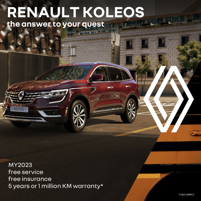 Rev up your experience with a MY2023 Renault Koleos from Arabian Automobiles