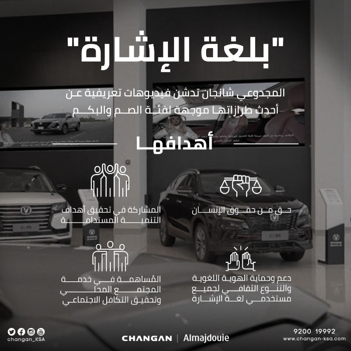 Almajdouie Changan Launches Introductory Videos for Its Models, specifically thru the language of gestures