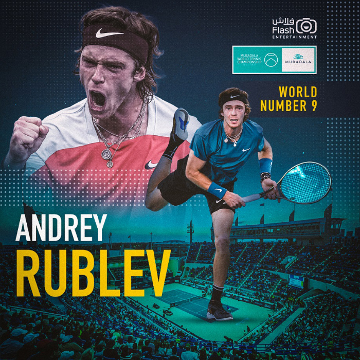 ANDREY RUBLEV IS BACK TO DEFEND HIS MUBADALA WORLD TENNIS CHAMPIONSHIP CROWN