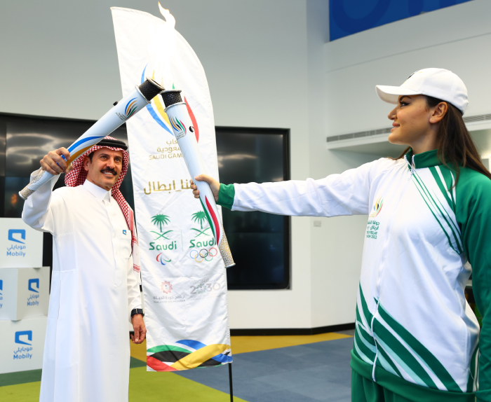 «موبايلي» تتسلم شعلة أكبر حدث رياضي وطني «دورة الألعاب السعودية 2022»