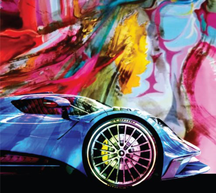 ARES S1 Coupé painted by the artist Daniela Boo for Art Basel Miami