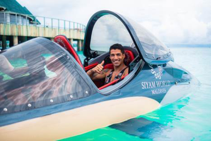 SIYAM WORLD MALDIVES HOSTS FOOTBALL SUPER STAR LUIS SUAREZ