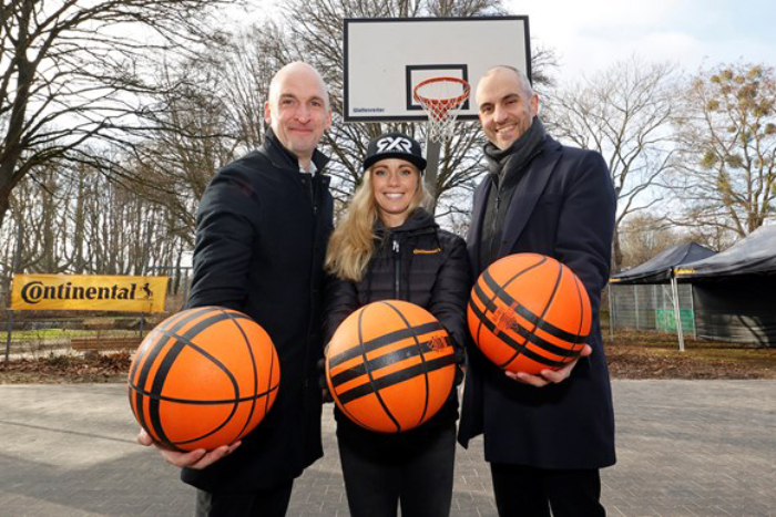 Turning racing tyres into living space: Founding Partner Continental opens basketball court made from recycled Extreme E tyres