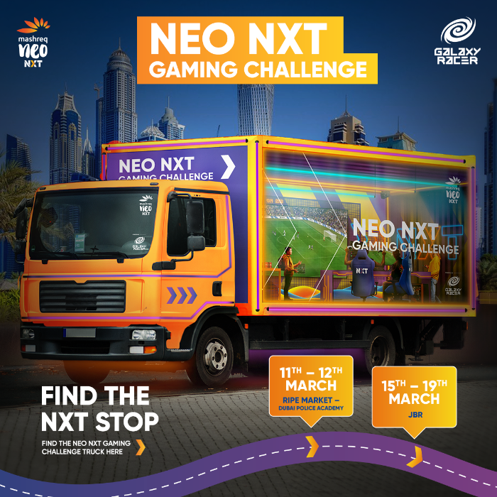 Set To Hit The Road! . . Galaxy Racer & Mashreq Debut The Mashreq Neo NXT Gaming Challenge