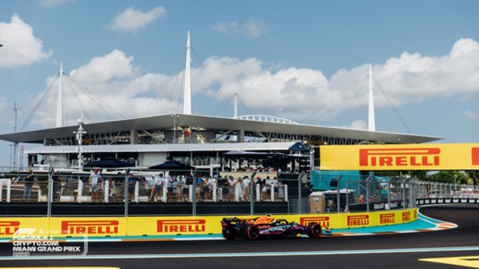 Red Bull’s Sergio Perez takes pole position for the Formula 1 Crypto.com Miami Grand Prix 2023