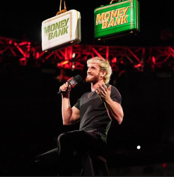 LOGAN PAUL HEADLINES MONEY IN THE BANK LADDER MATCH  IN LONDON ON 1 JULY