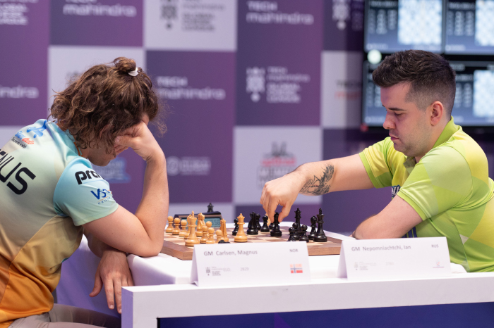 SG ألباين يتصدر منافسات الدوري العالمي للشطرنج بدبي