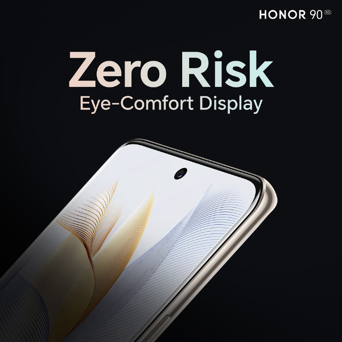 HONOR Puts User Comfort First with the Revolutionary 0 Risk Eye-Comfort Display on HONOR 90 5G