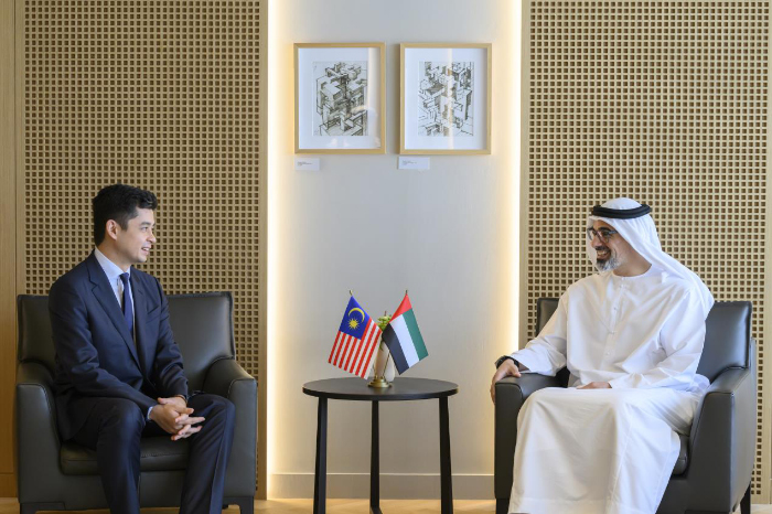 Khaled bin Mohamed bin Zayed receives The Regent of Pahang