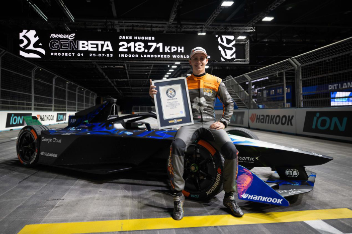 FORMULA E CAR HITS 218 KM/H TOP SPEED INDOORS TO SMASH GUINNESS WORLD RECORDS™ TITLE