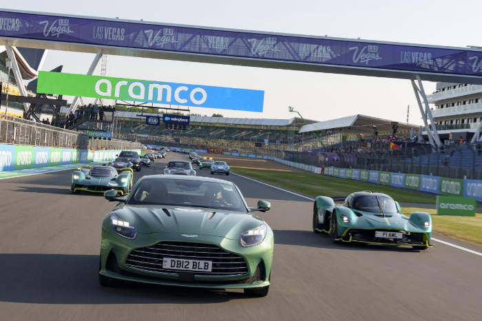 110 Aston Martins take to the British Grand Prix in celebration of iconic brand’s 110th anniversary