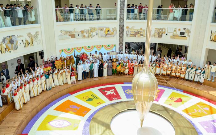 1,000 Healthcare Workers Create a Giant Floral Carpet in Honor of the UAE’s Year of Sustainability