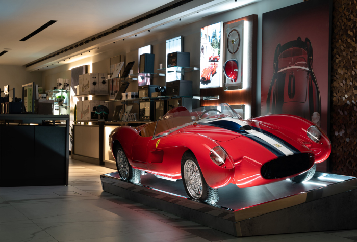 Luxury shopping with an electric twist: Ferrari Testa Rossa J now on sale in Harrods