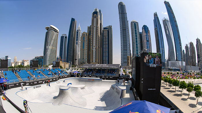 50 مليون مشاهد لجولة التزلج العالمية في دبي واهتمام إعلامي من اللجنة الأولمبية الدولية